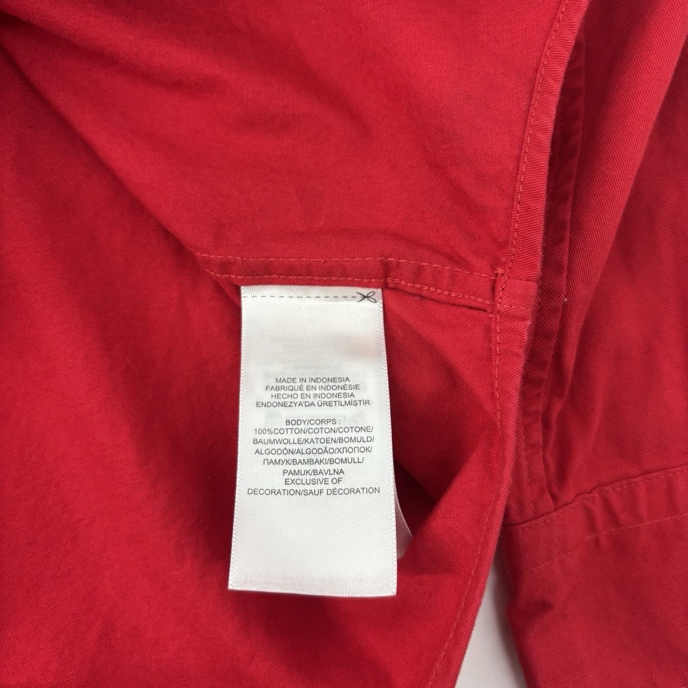 Ralph Lauren Red Button Up Dress Shirt Boys XL 18-20 Long Sleeve Pony Logo - Picture 4 of 8